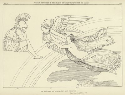 Venus Wounded in the Hand, Conducted by Iris to Mars by John Flaxman